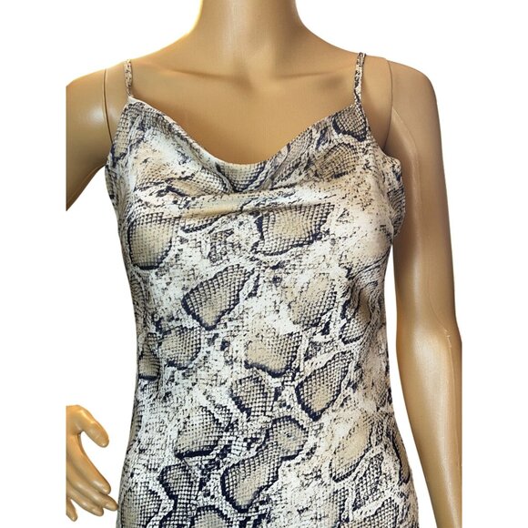 Paper Heart Womens Slip Dress XS Snakeskin Print Luxury Polished Sophisticated - Picture 4 of 5